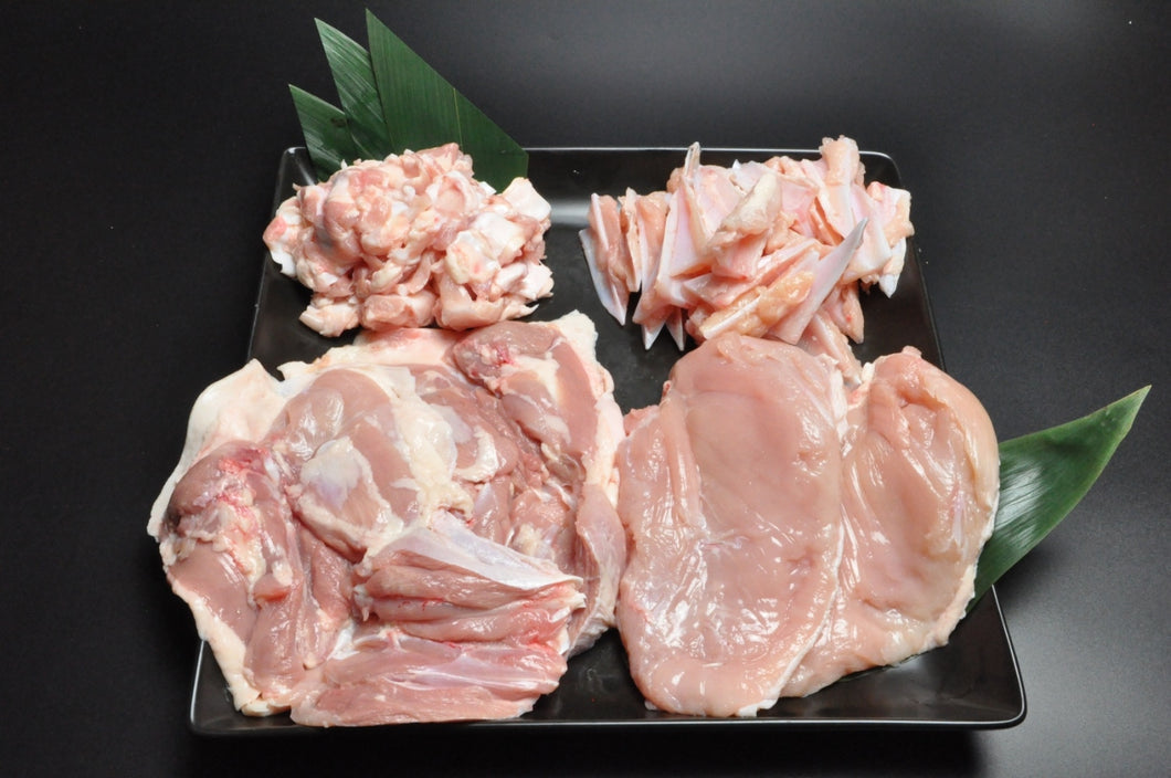 信玄どり　軟骨セット。もも肉、むね肉に膝軟骨、ヤゲン軟骨がセットになった商品です。唐揚げや塩焼きに相性抜群です！鶏肉/信玄どり/通販/お取り寄せ/全国配送/熟成/手捌き/鳥しげオンラインショップ